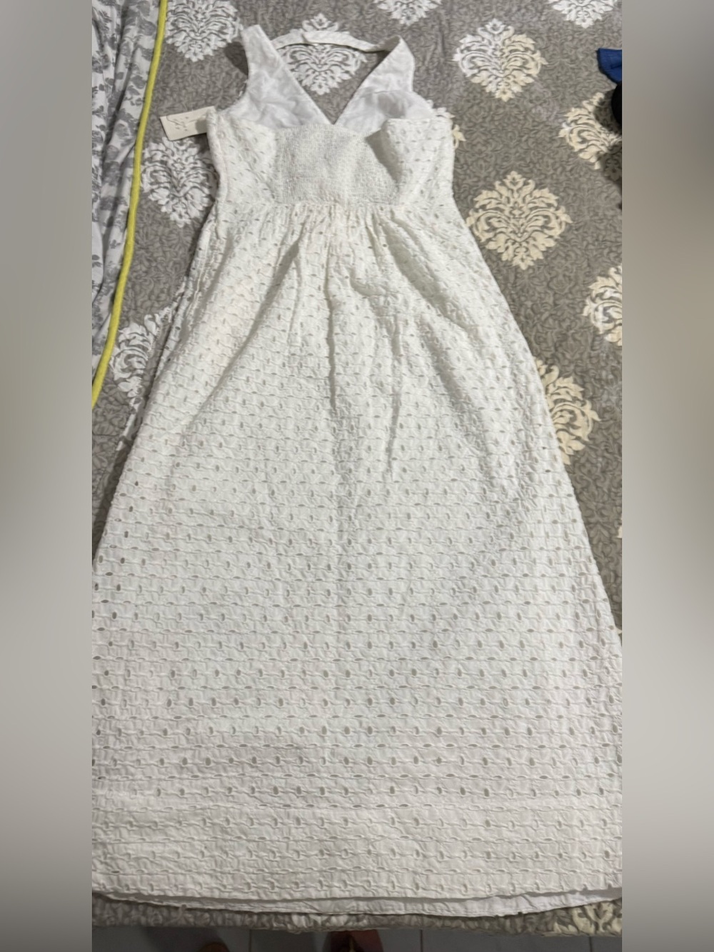 A new Day, NWT, S, White Eyelet Halter Maxi Dress P2P :15-17” - Picture 8 of 11